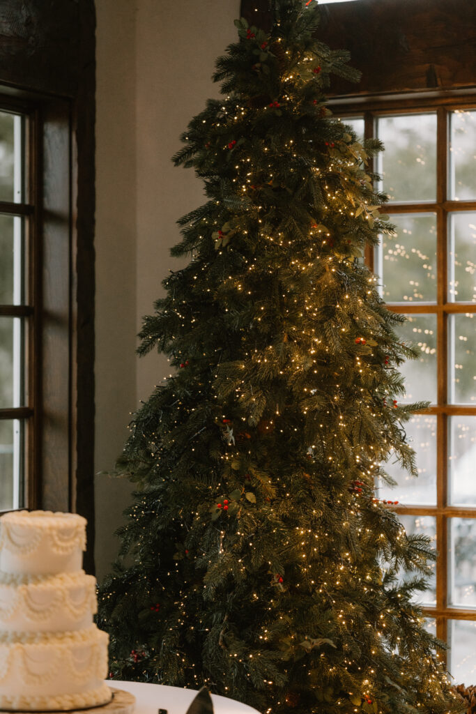 winter wedding reception decoration 