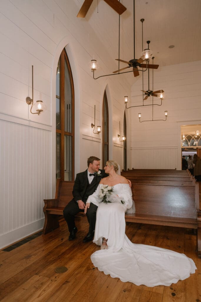 portraits in garden chapel at big cedar lodge
