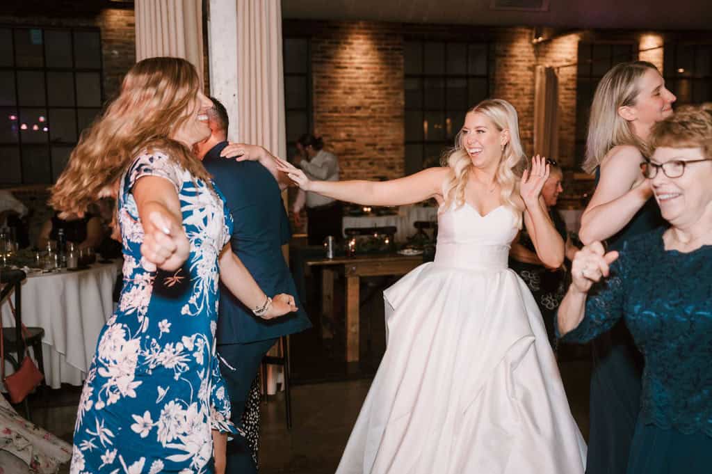 wedding couple dancing at wedding reception on the hill stl mo