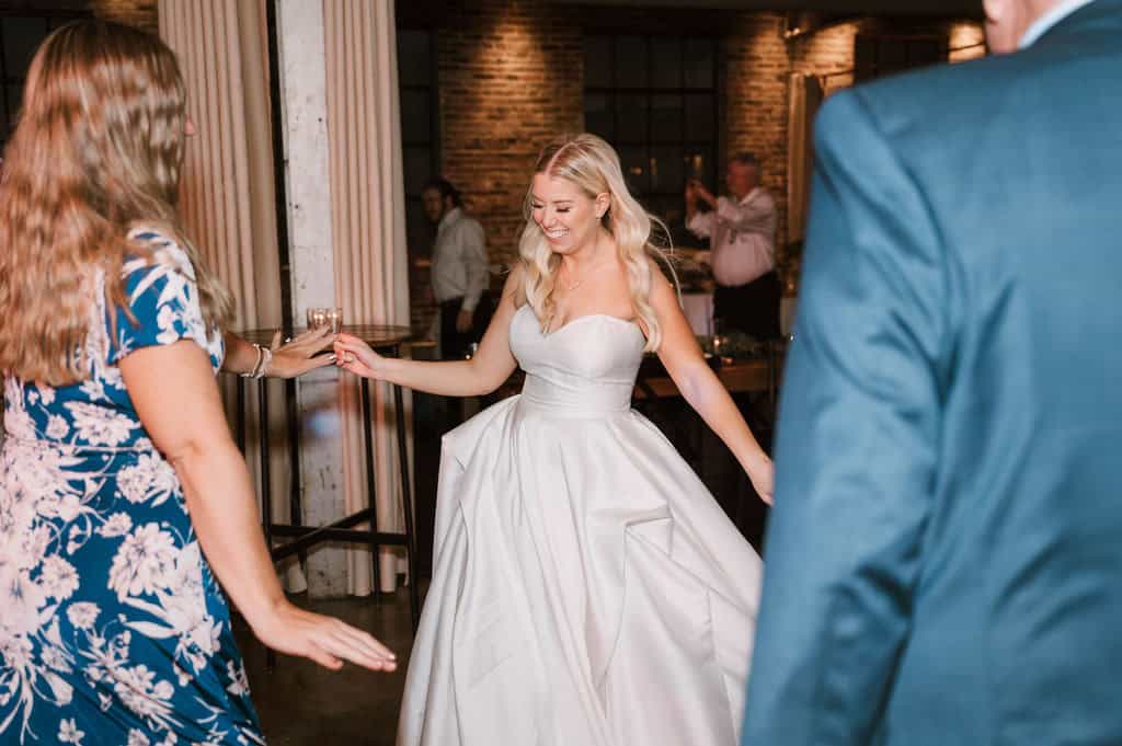 wedding couple dancing at wedding reception on the hill stl mo