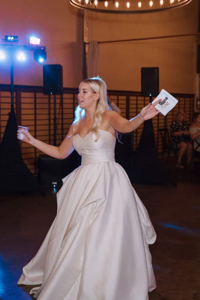 wedding couple dancing at wedding reception on the hill stl mo