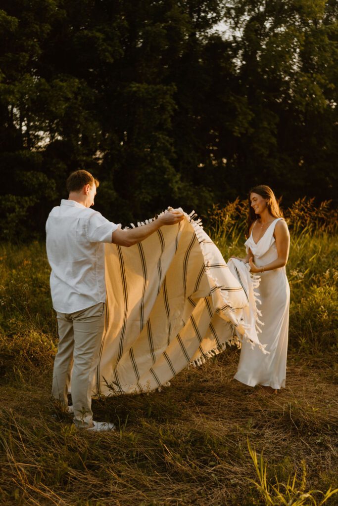 couple having picnic