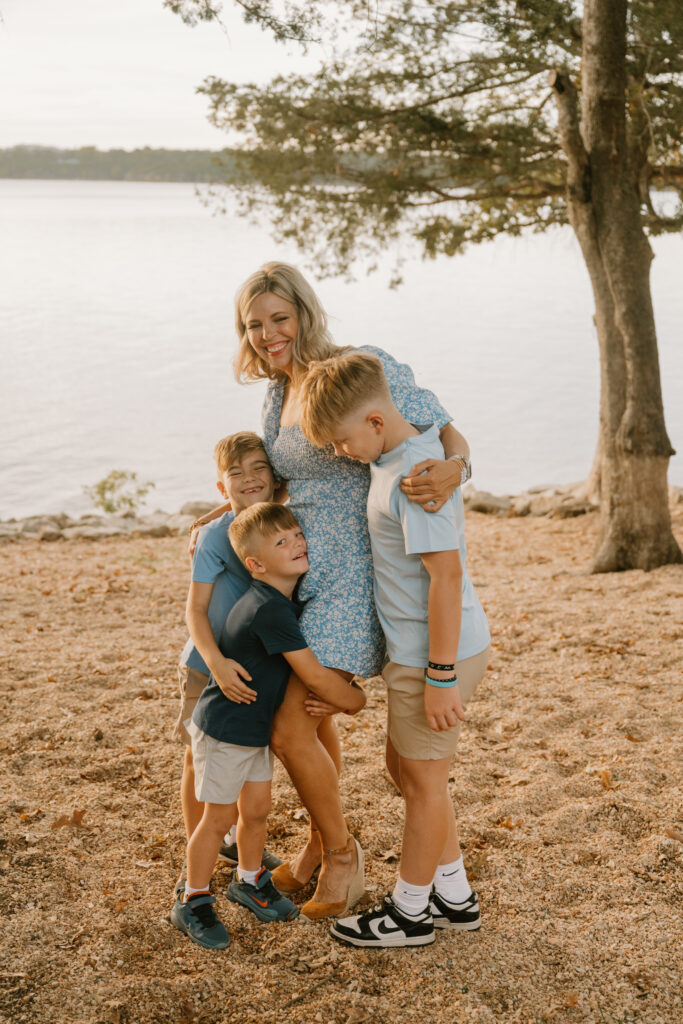 family photos at table rock lake