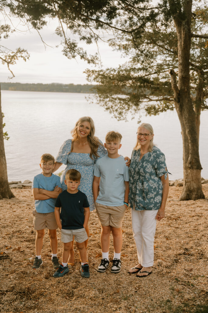 family photos at table rock lake