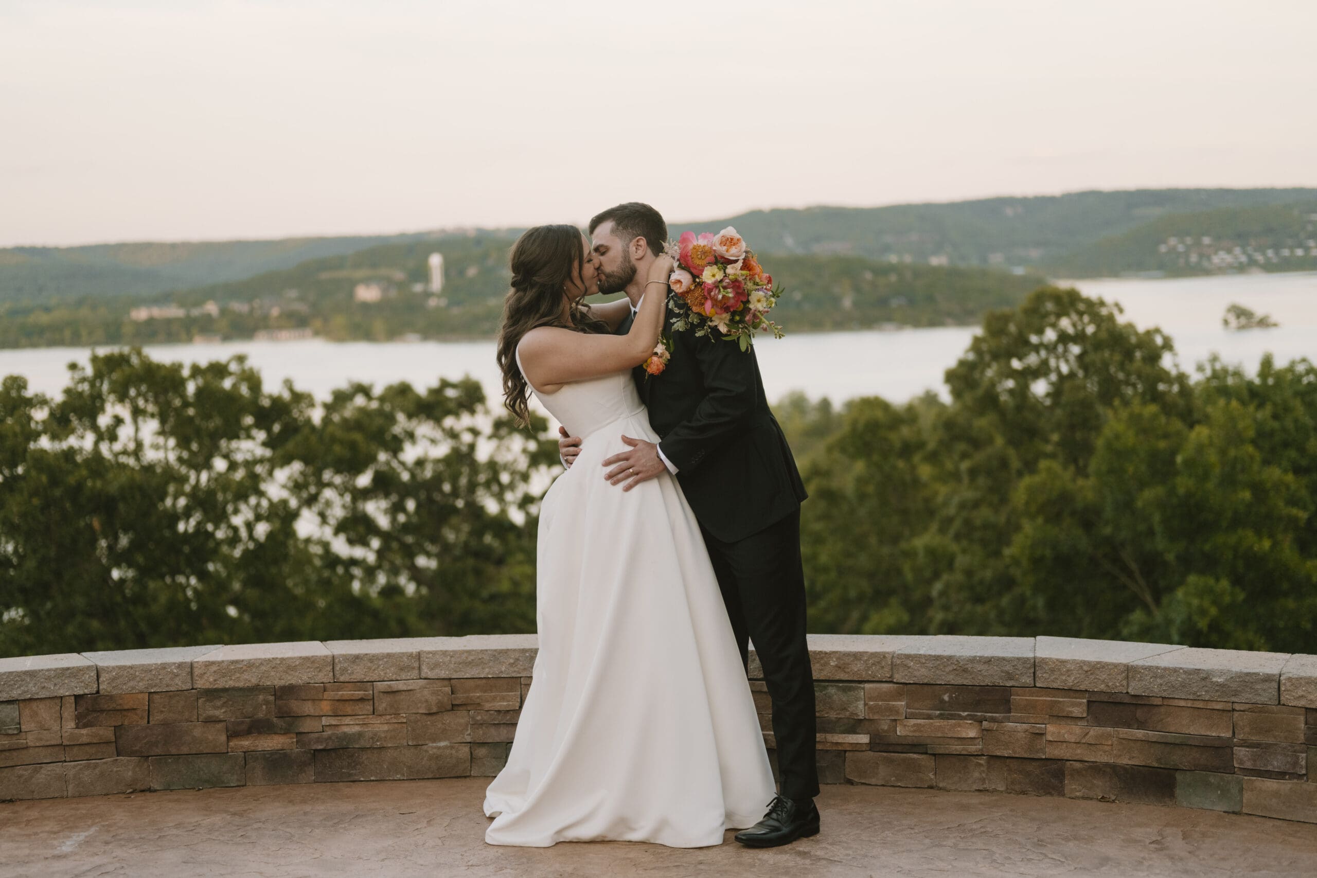 couple at wedding venue branson mo