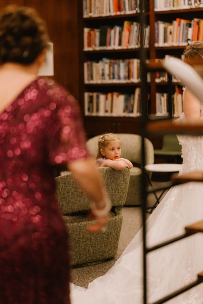 bride getting ready at wedding