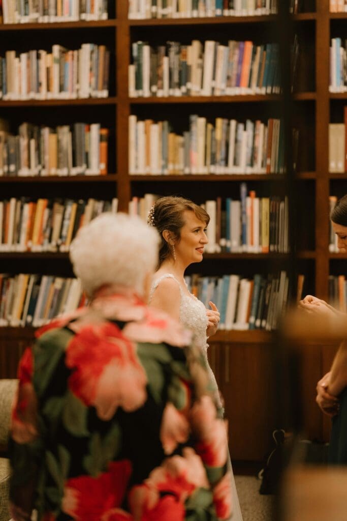 bride getting ready at wedding