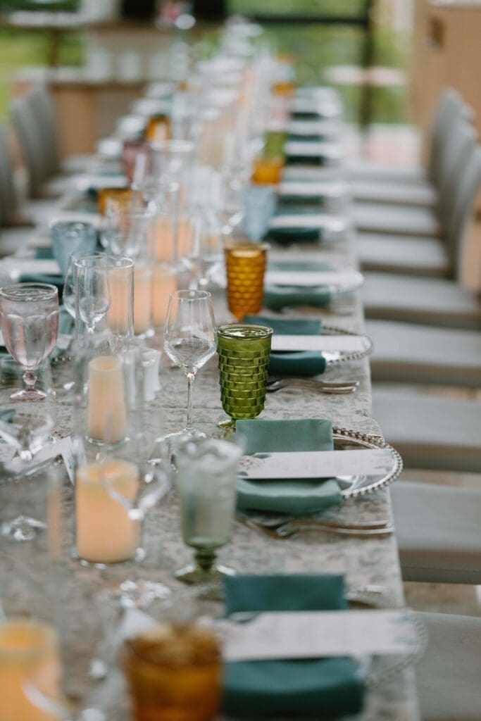 wedding reception details at arkansas museum of fine arts in little rock 