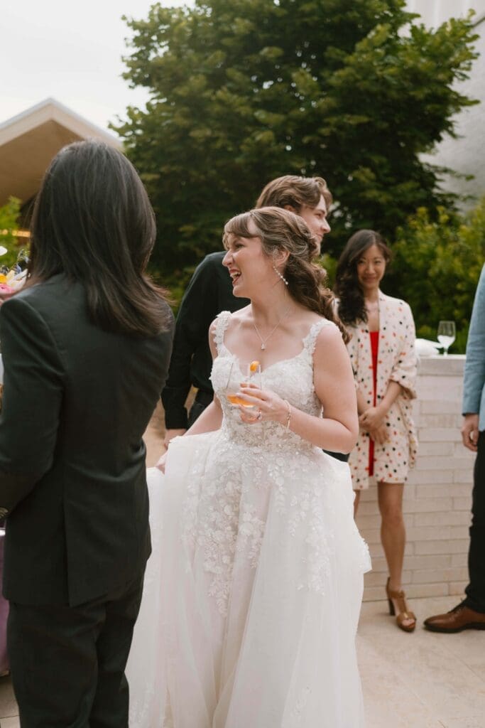 wedding ceremony at arkansas museum of fine arts
