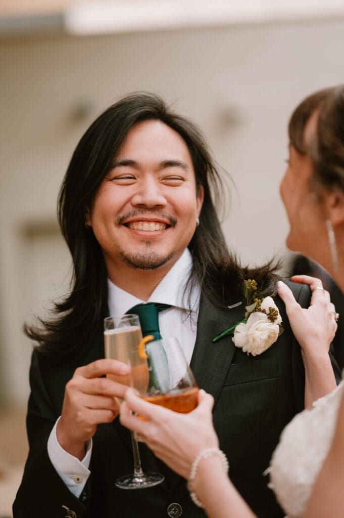 wedding ceremony at arkansas museum of fine arts